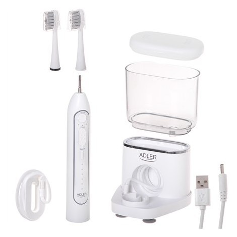 Adler | 2-in-1 Water Flossing Sonic Brush | AD 2180w | Rechargeable | For adults | Number of brush heads included 2 | Number of - 12